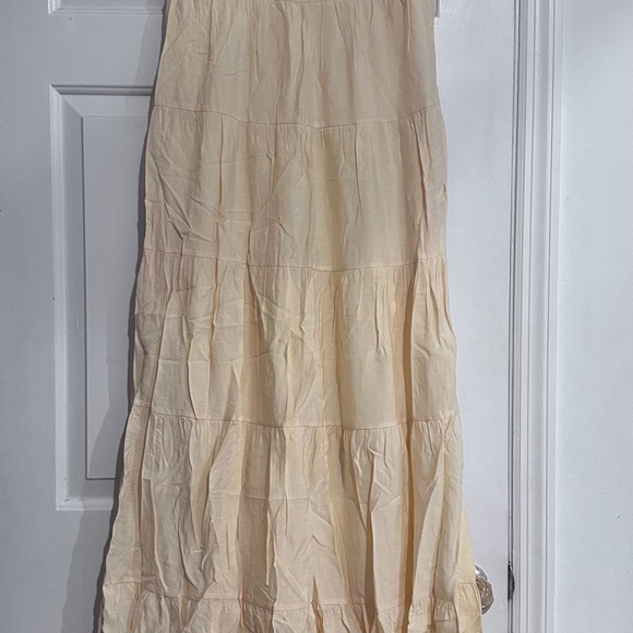 English Factory Tiered  Maxi Butter Yellow Dress - Picture 6 of 6